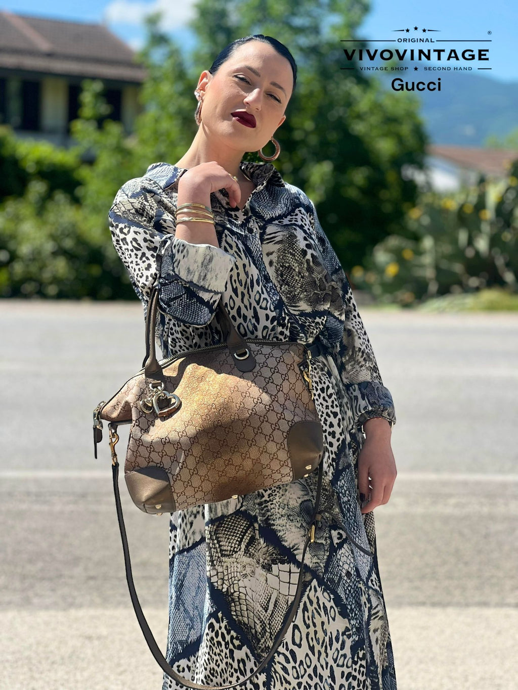 Satchel Gucci Bamboo con tracolla