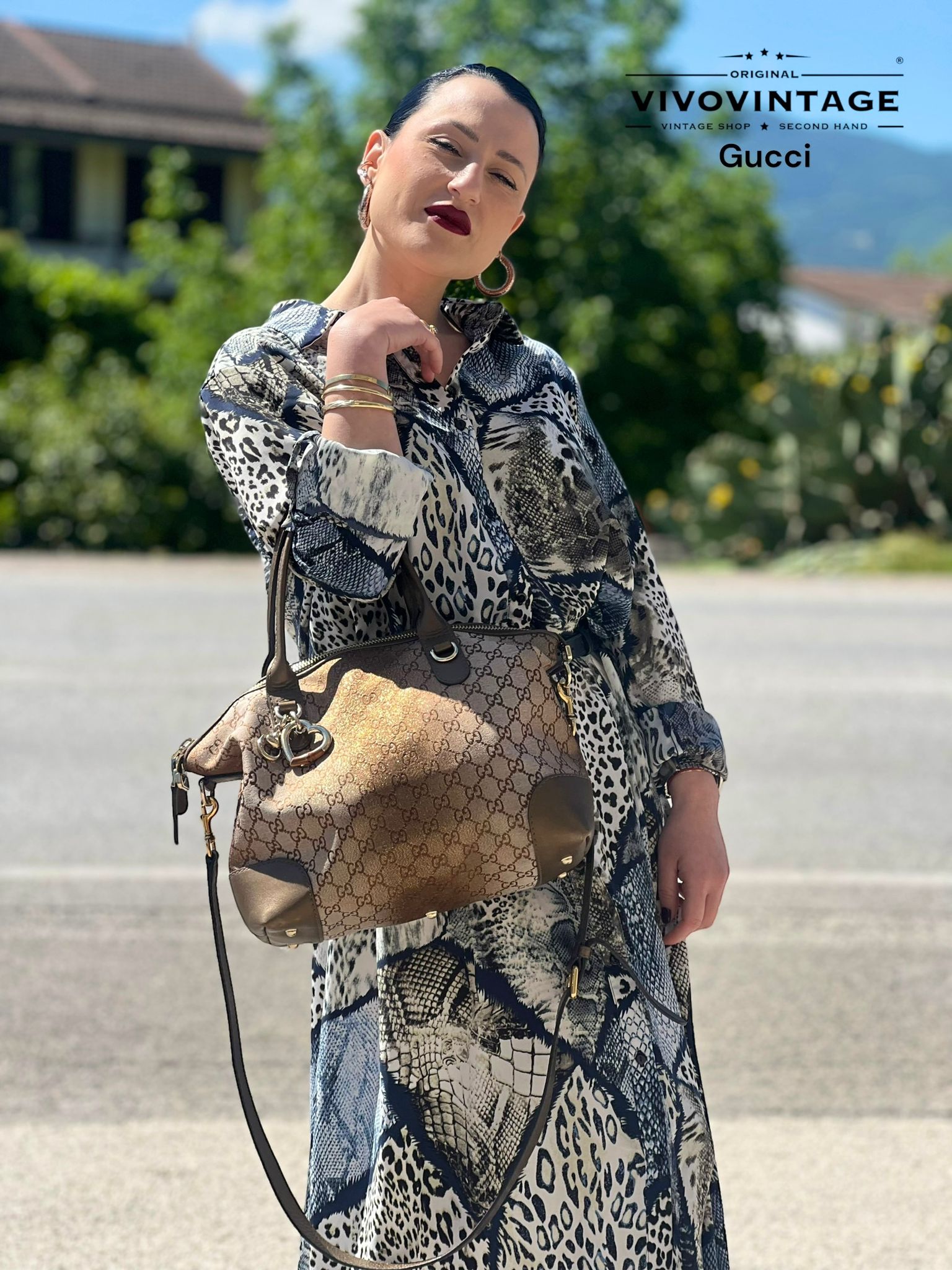 Satchel Gucci Bamboo con tracolla