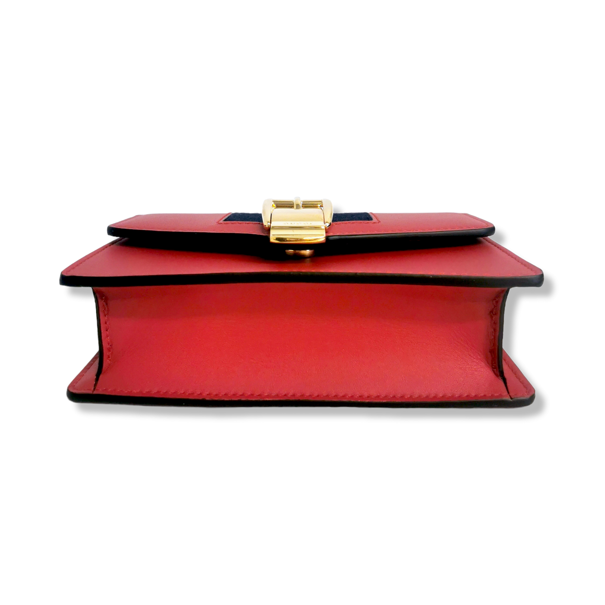 Gucci Sylvie Crossbody Bag Super Mini Red Leather Gold