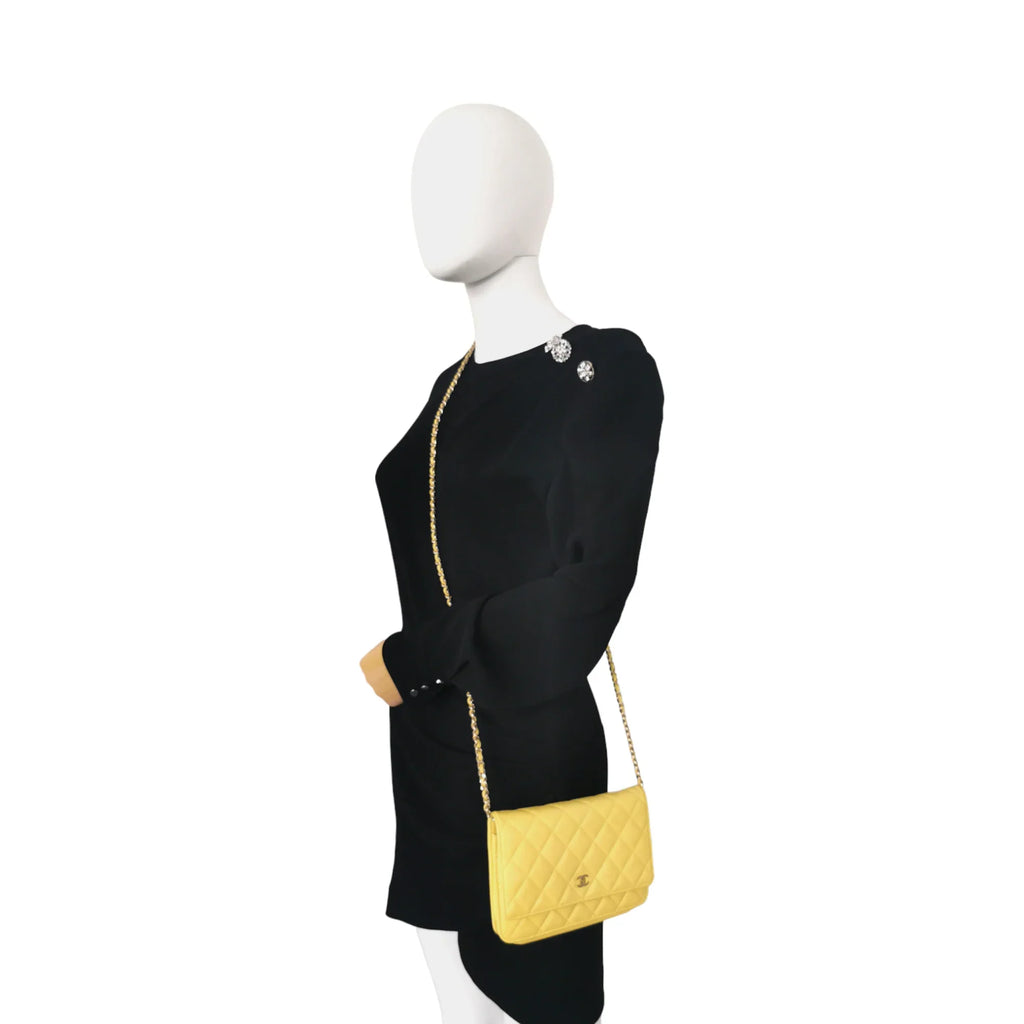 Chanel WoC Yellow Lambskin Gold