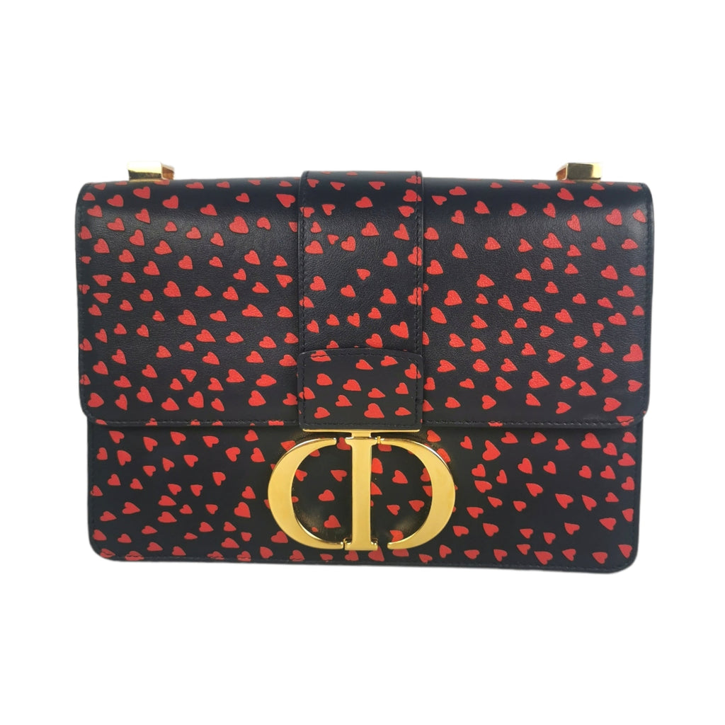 Dior 30 Montaigne I love Paris Red Hearts Leather