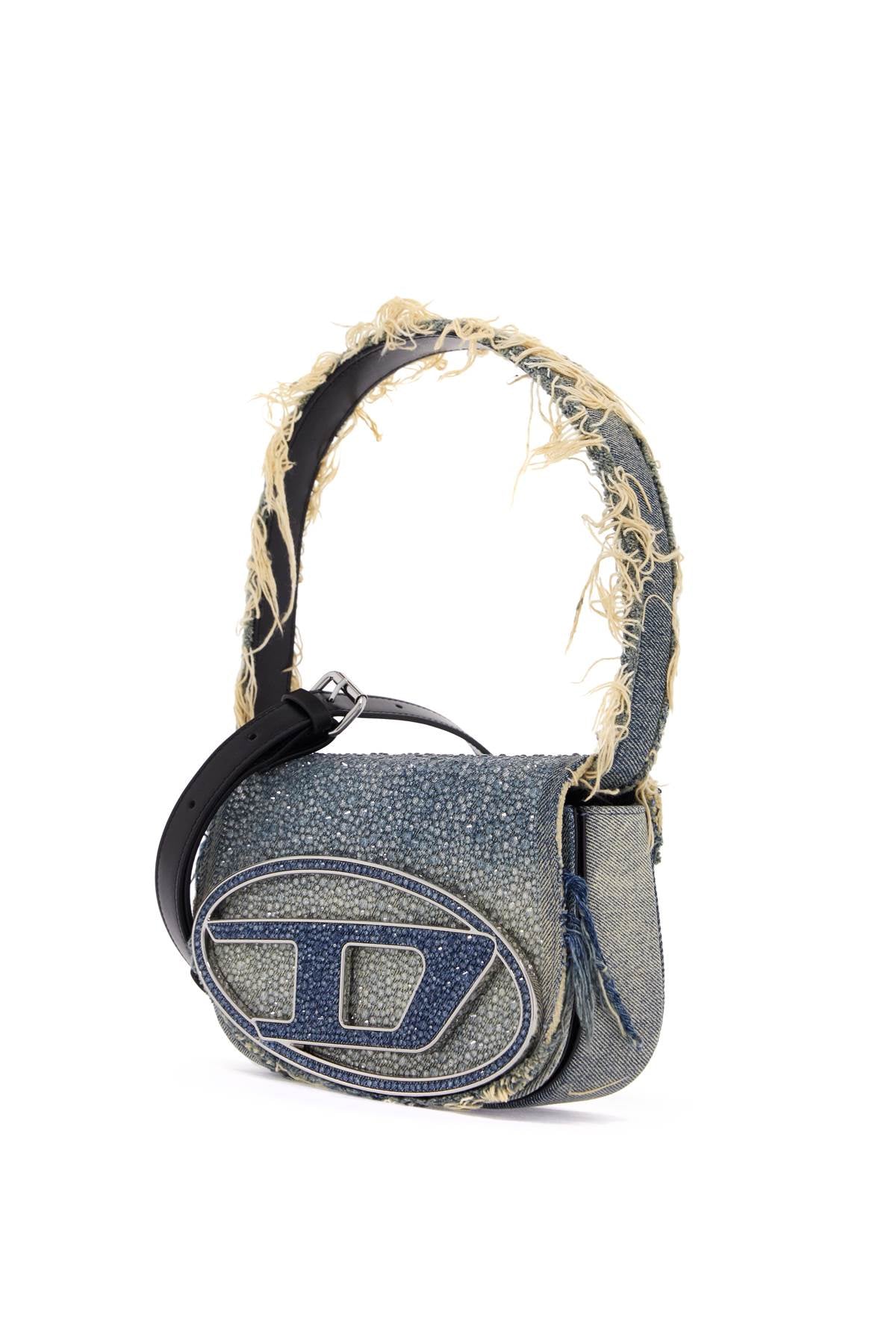 Diesel 1Dr Denim And Crystal Shoulder Bag Women