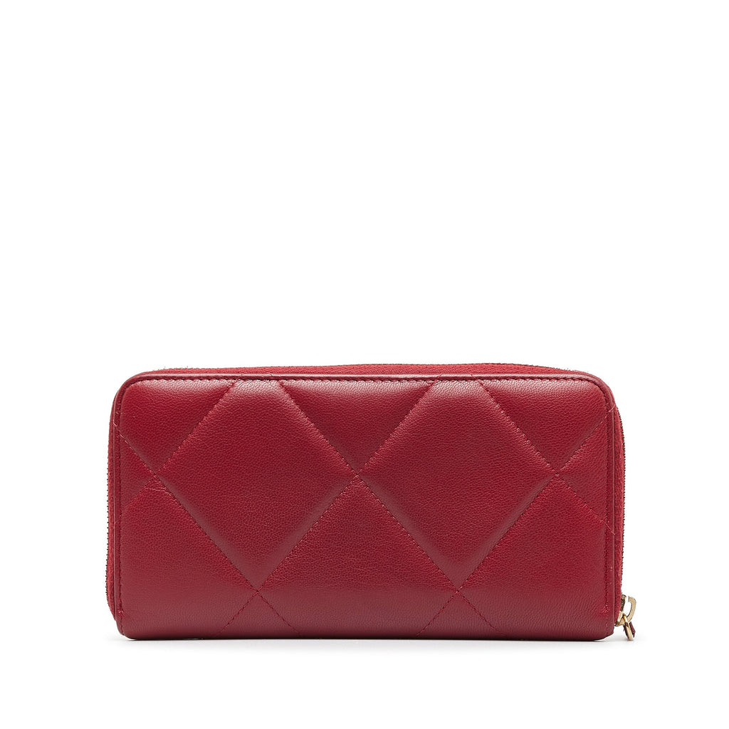 CHANEL 19 Zip Around Wallet Long Wallets