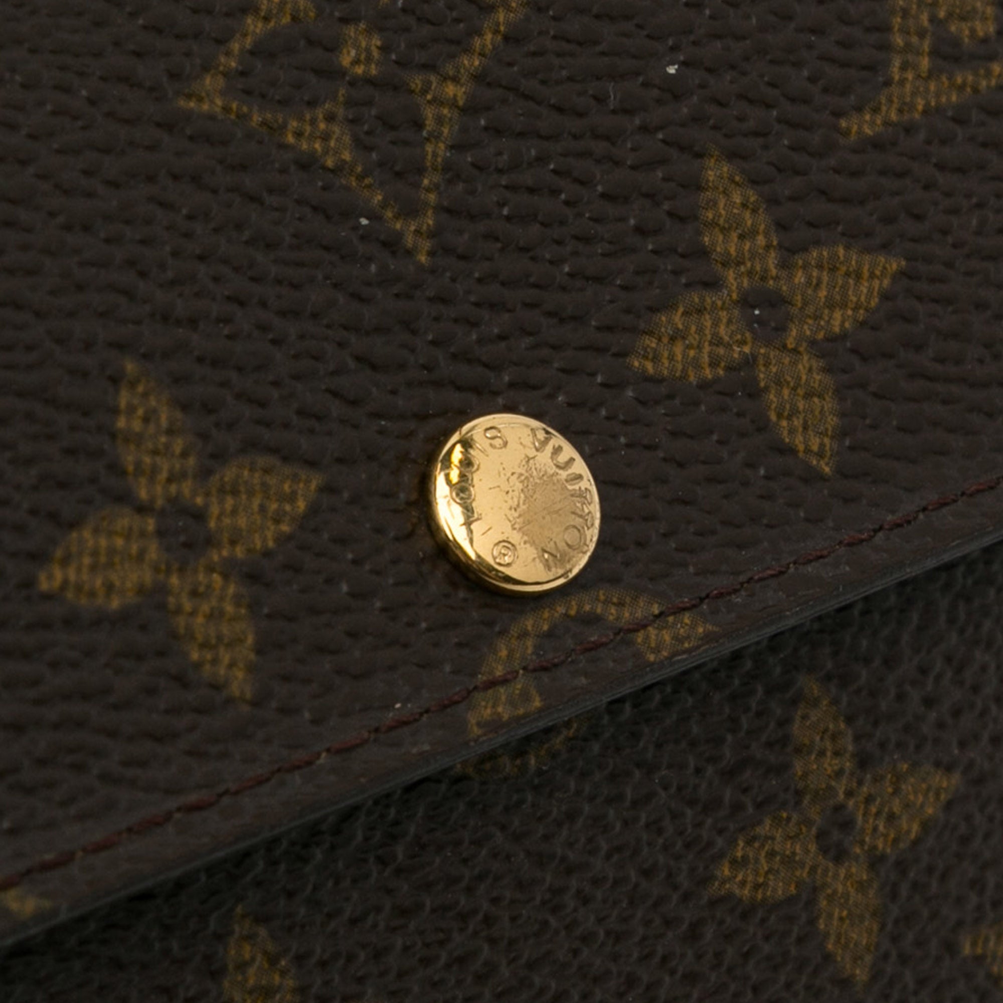 Brown Louis Vuitton Monogram Sarah Long Wallet