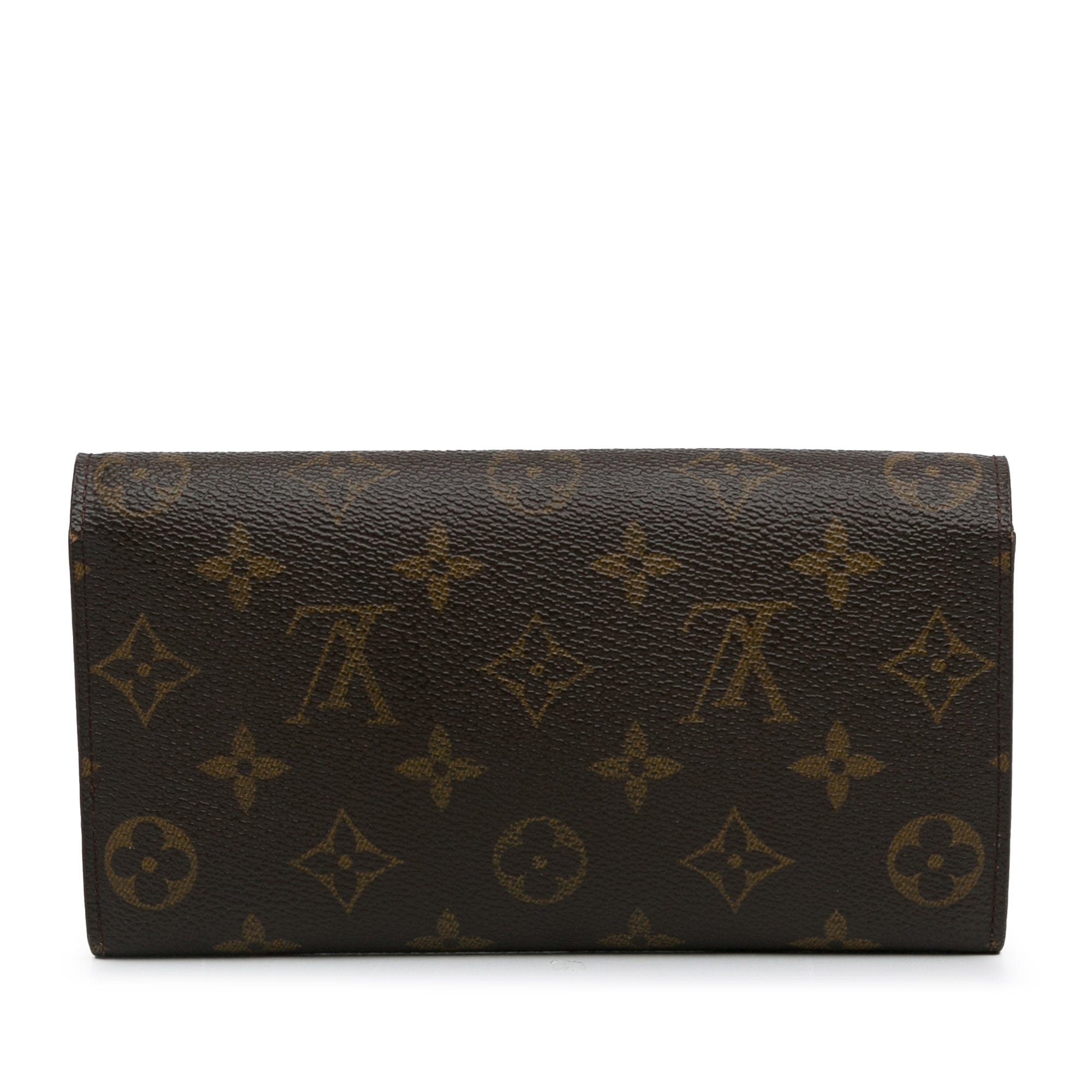 Brown Louis Vuitton Monogram Sarah Long Wallet