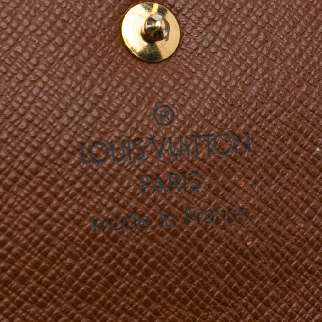 Brown Louis Vuitton Monogram Sarah Long Wallet