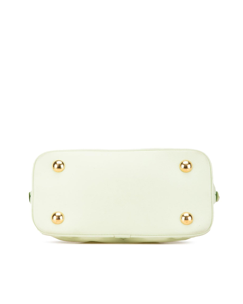 Quilted Leather Bubblegram Alma BB with Top Zip Closure and Detachable Strap
