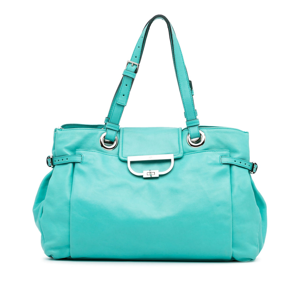 Green Mulberry Leather Tote