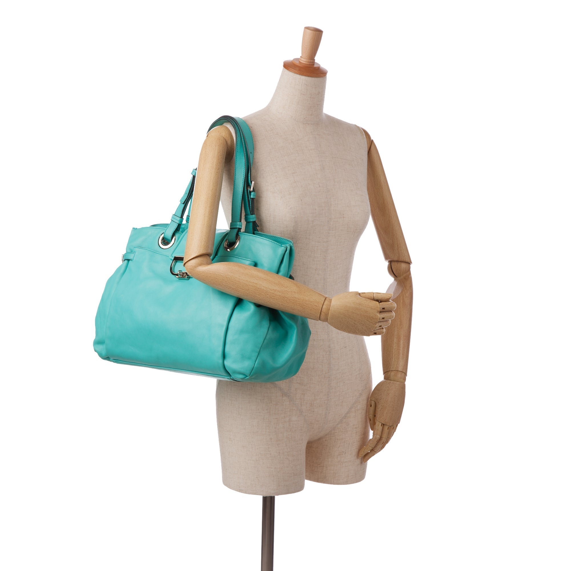Green Mulberry Leather Tote
