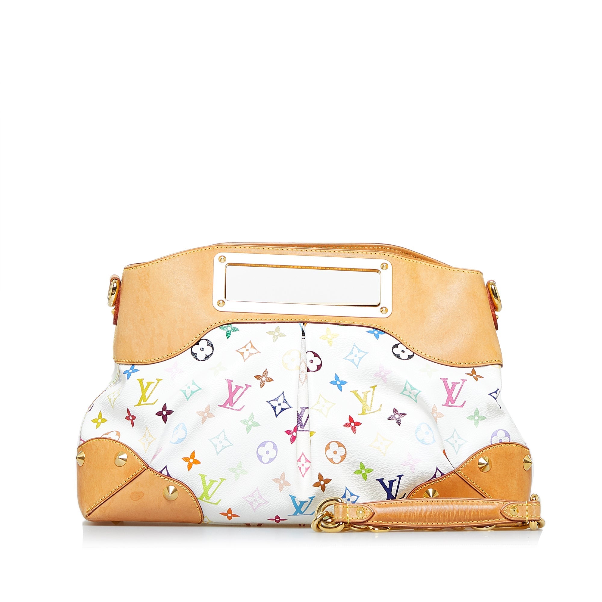 White Louis Vuitton Monogram Multicolore Judy MM Satchel