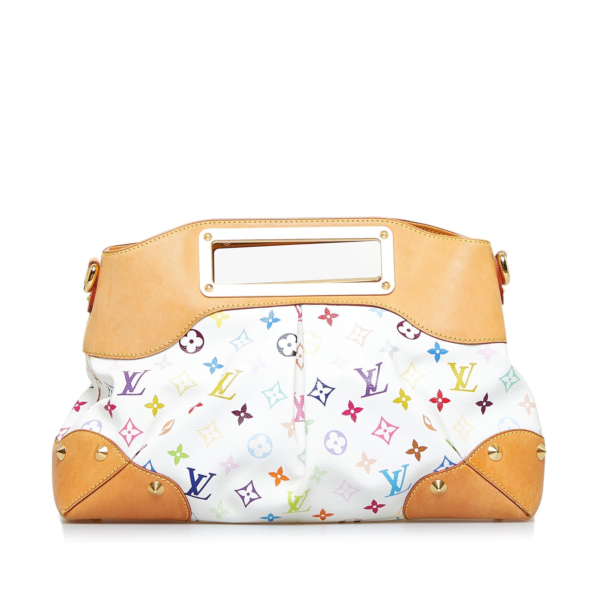 White Louis Vuitton Monogram Multicolore Judy MM Satchel