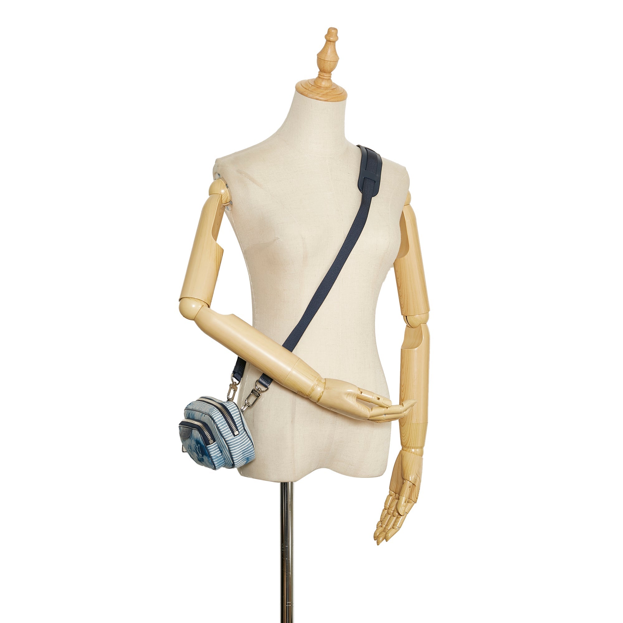 Louis Vuitton Outdoor Pouch Striped Watercolor Monogram Denim