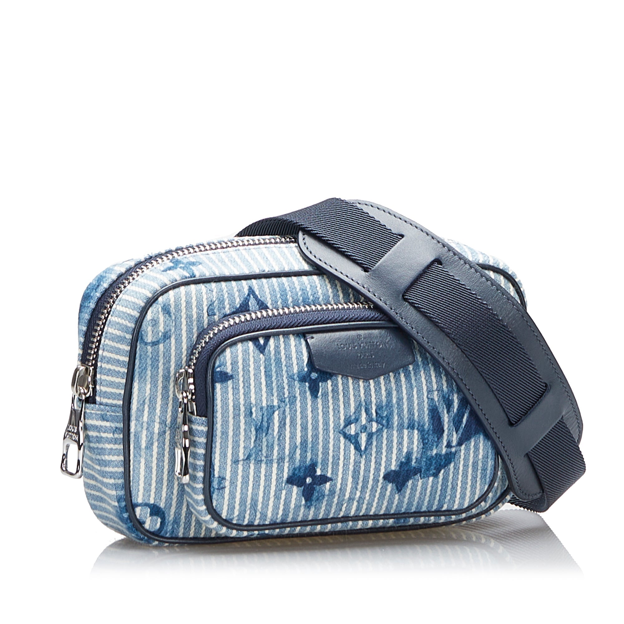 Louis Vuitton Outdoor Pouch Striped Watercolor Monogram Denim