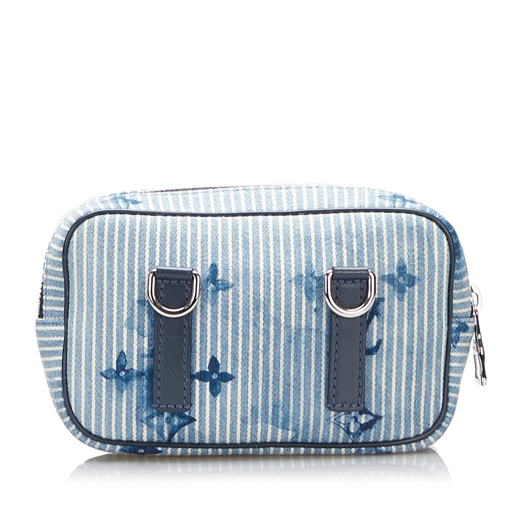 Louis Vuitton Outdoor Pouch Striped Watercolor Monogram Denim