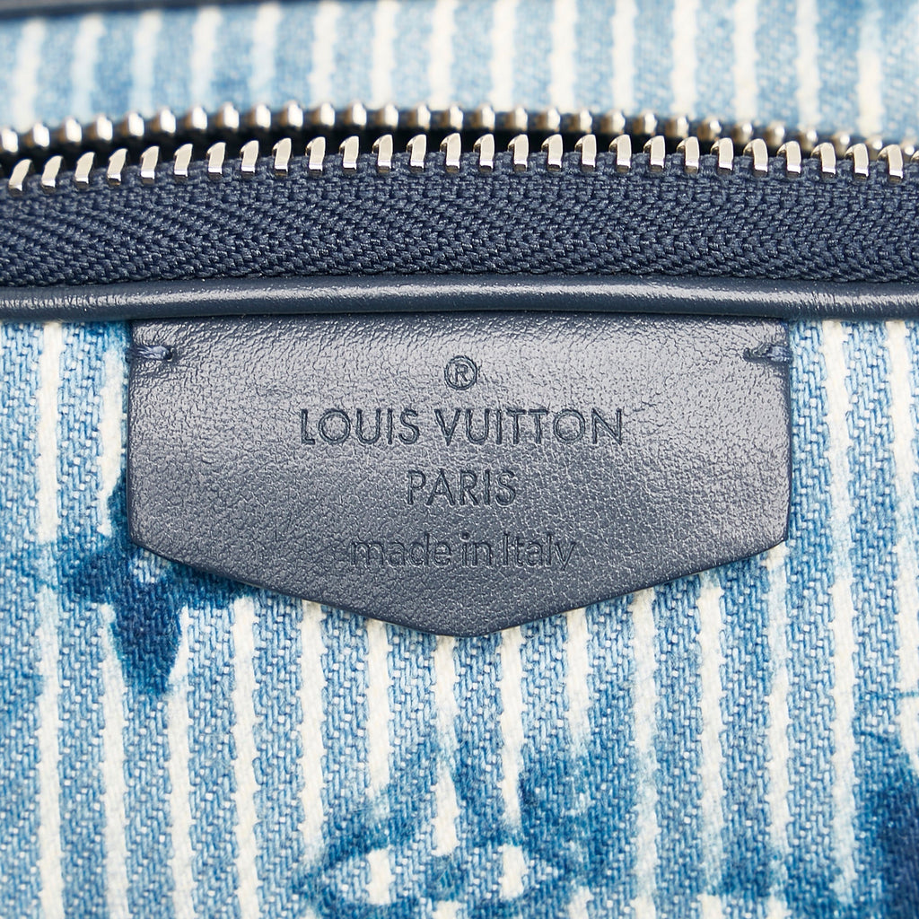 Louis Vuitton Outdoor Pouch Striped Watercolor Monogram Denim