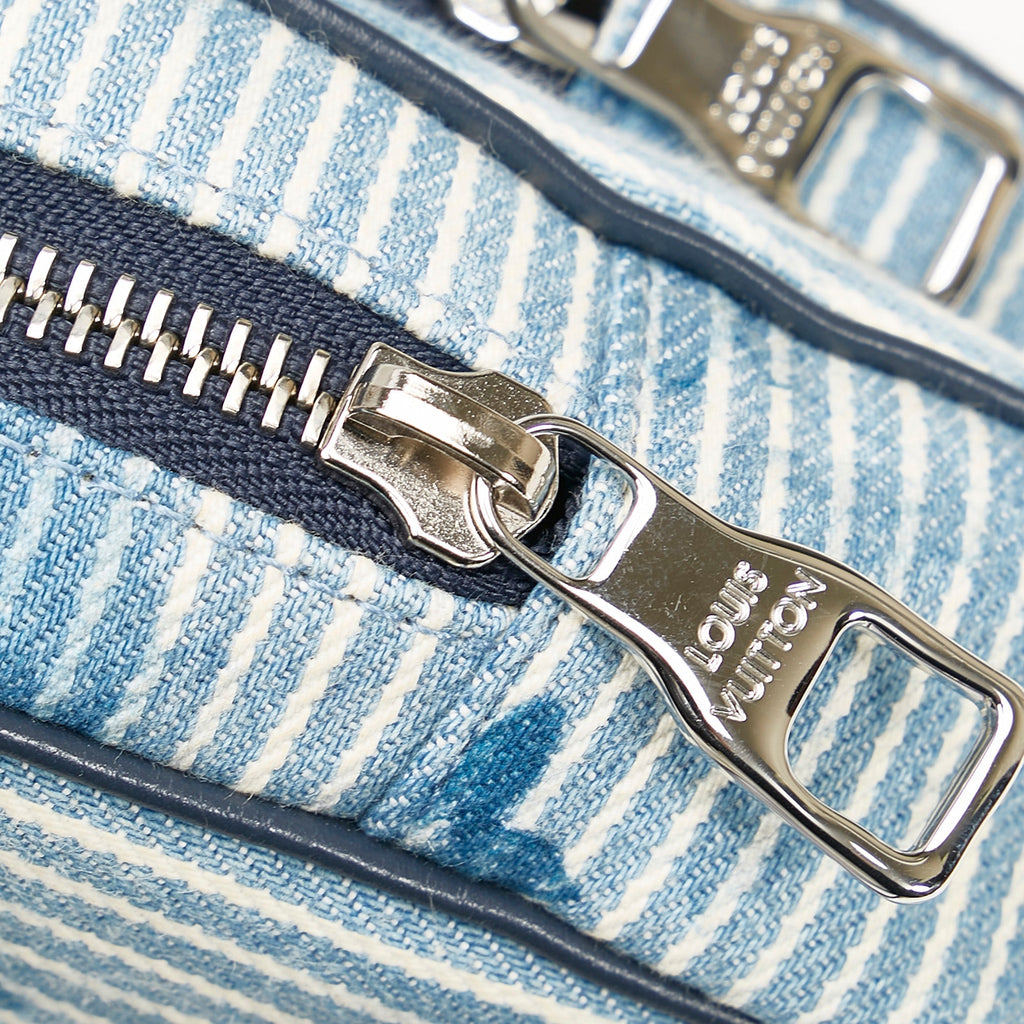 Louis Vuitton Outdoor Pouch Striped Watercolor Monogram Denim