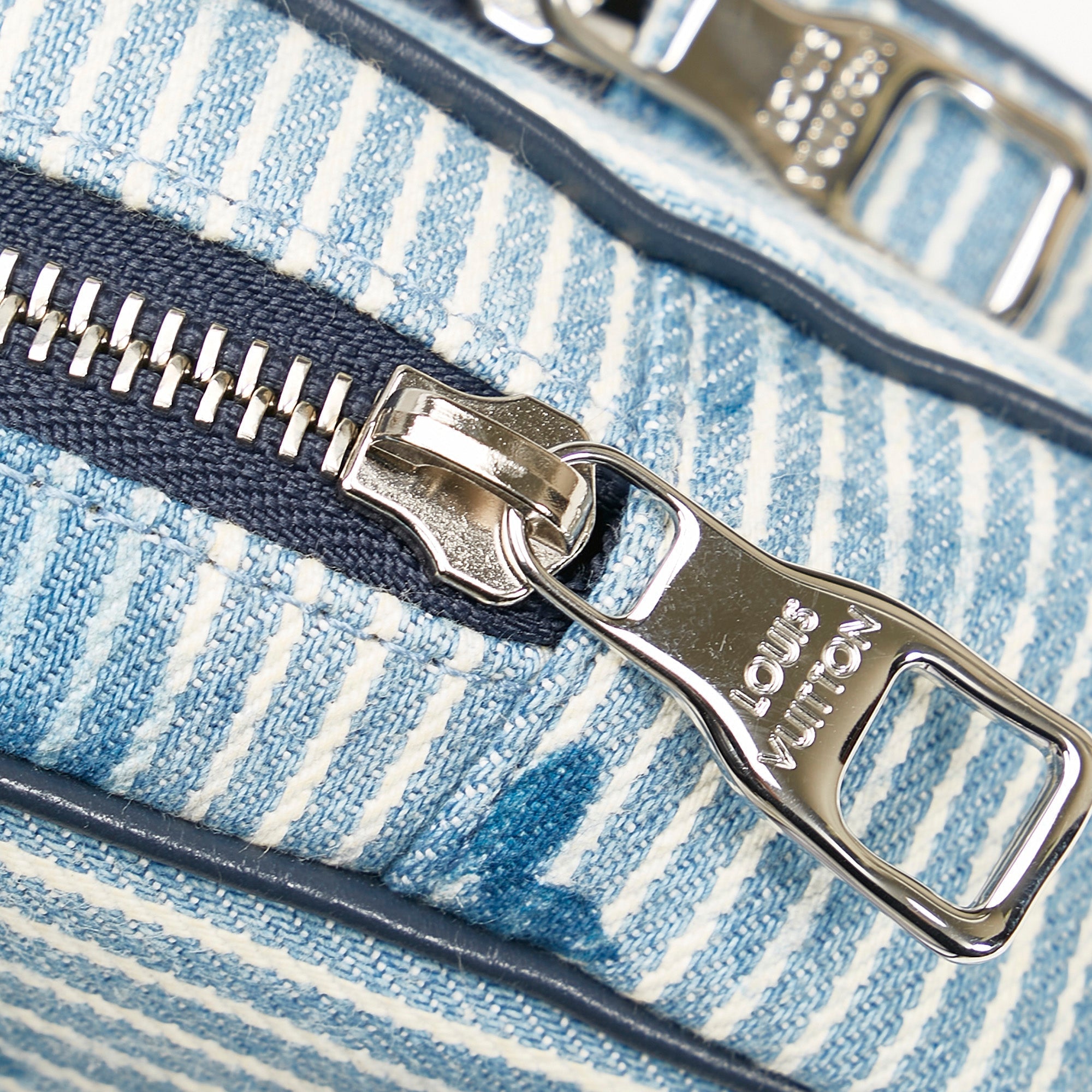 Louis Vuitton Outdoor Pouch Striped Watercolor Monogram Denim