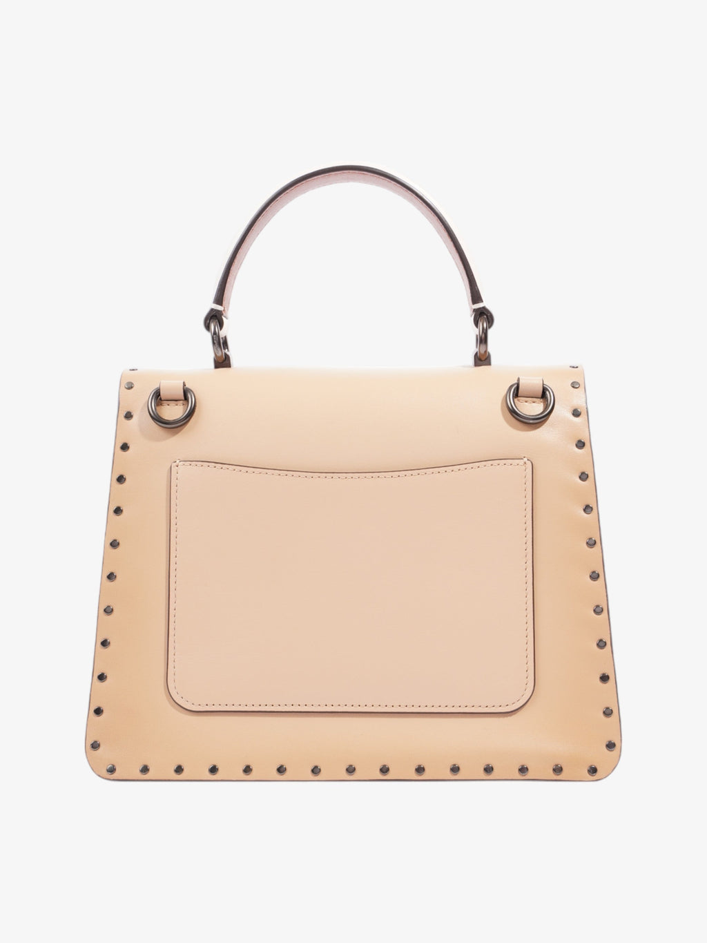 Coach Parker Top Handle Beige / White Calfskin Leather