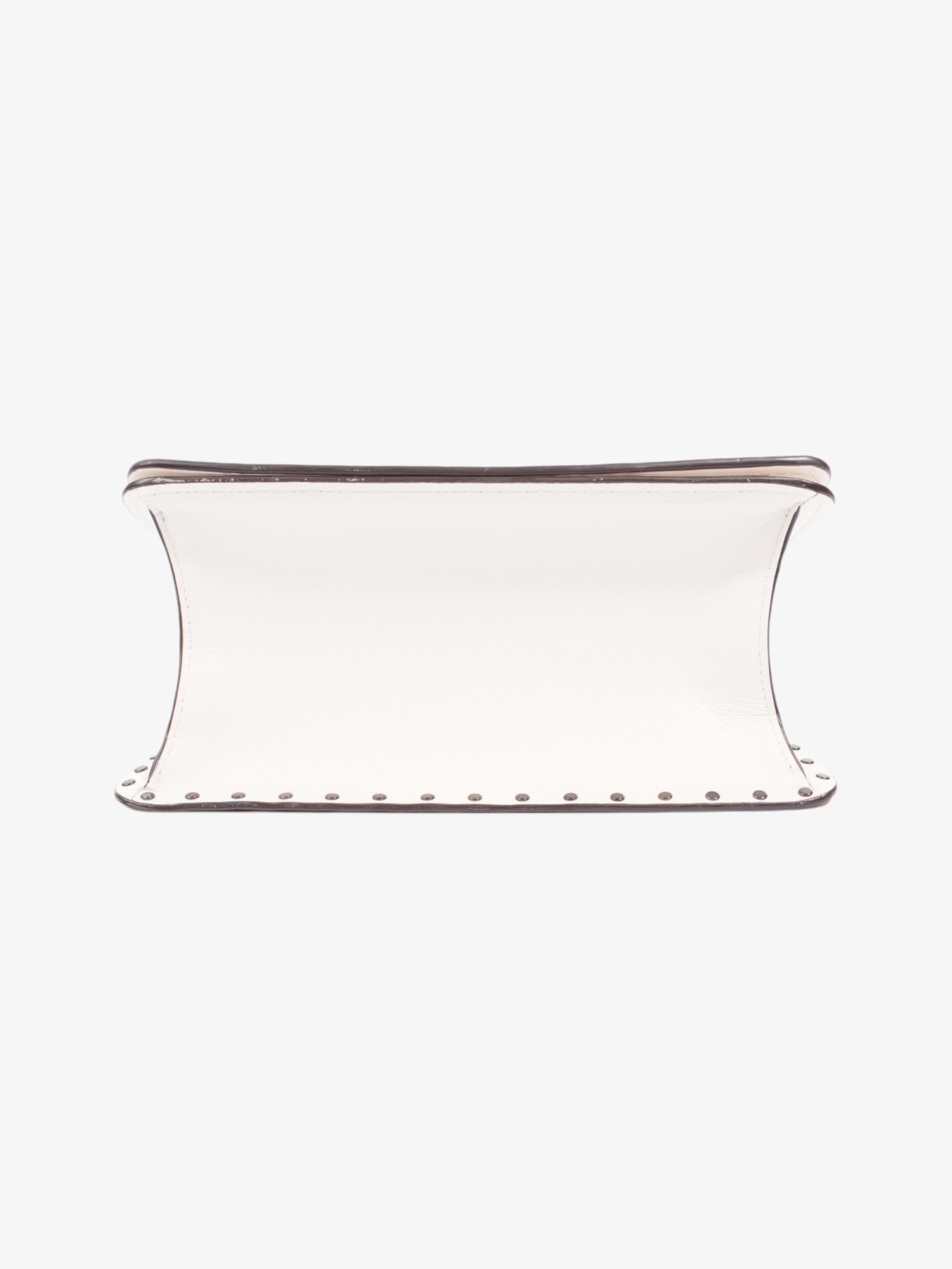 Coach Parker Top Handle Beige / White Calfskin Leather