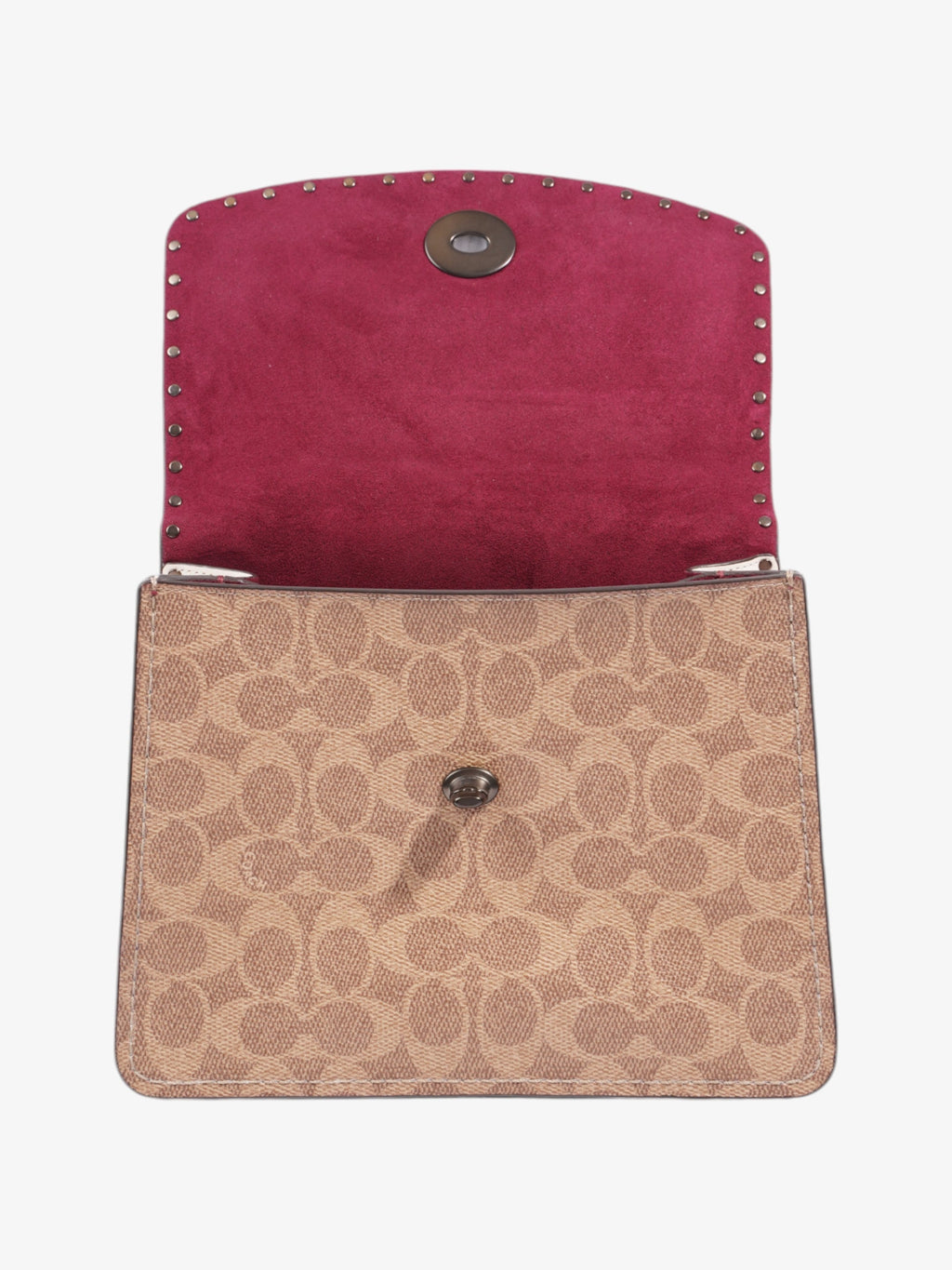Coach Parker Top Handle Beige / White Calfskin Leather