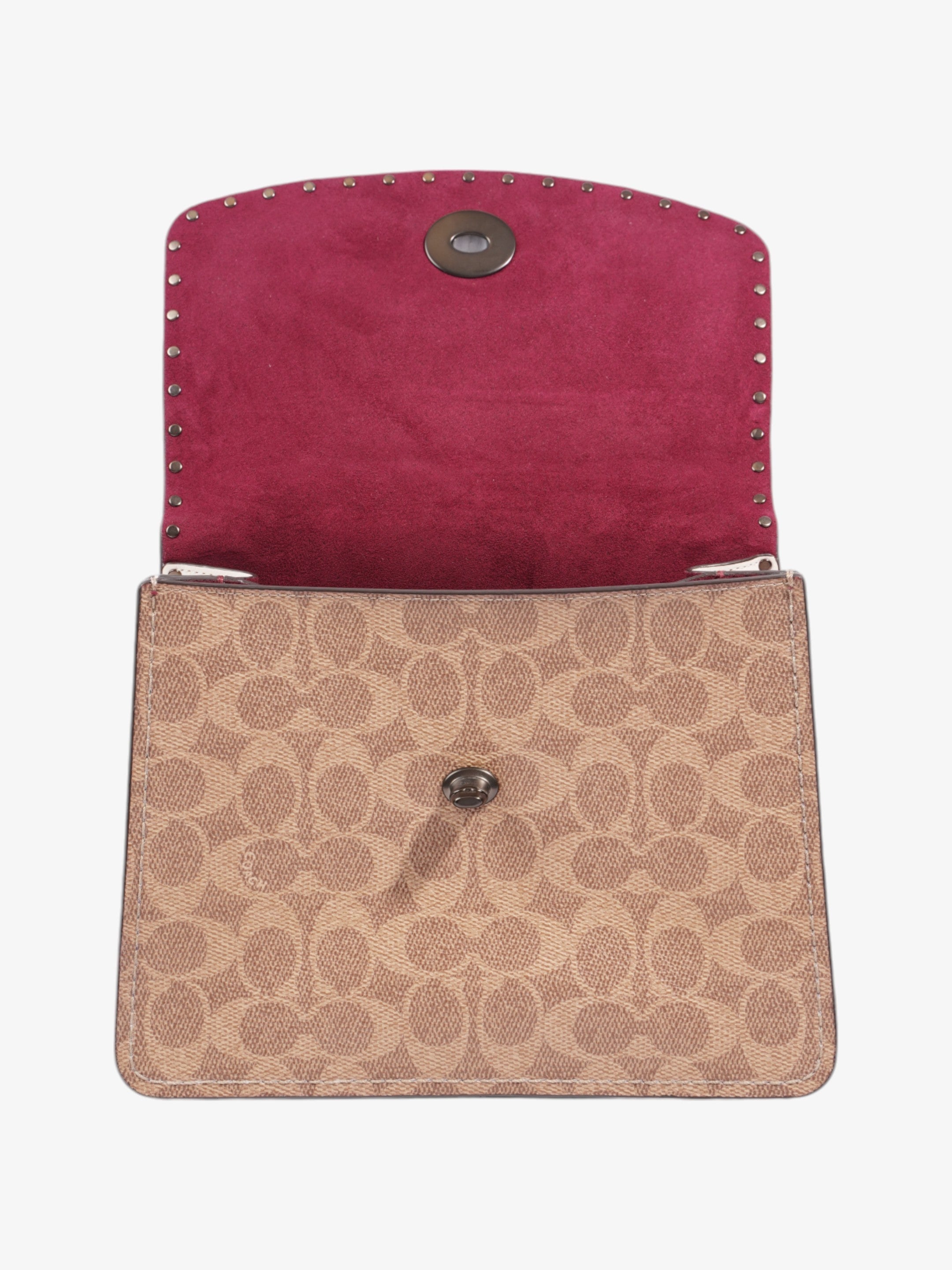 Coach Parker Top Handle Beige / White Calfskin Leather