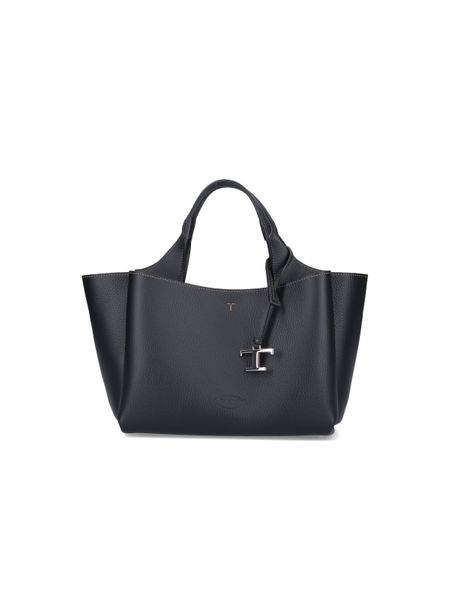T Timeless Mini Leather Tote Bag
