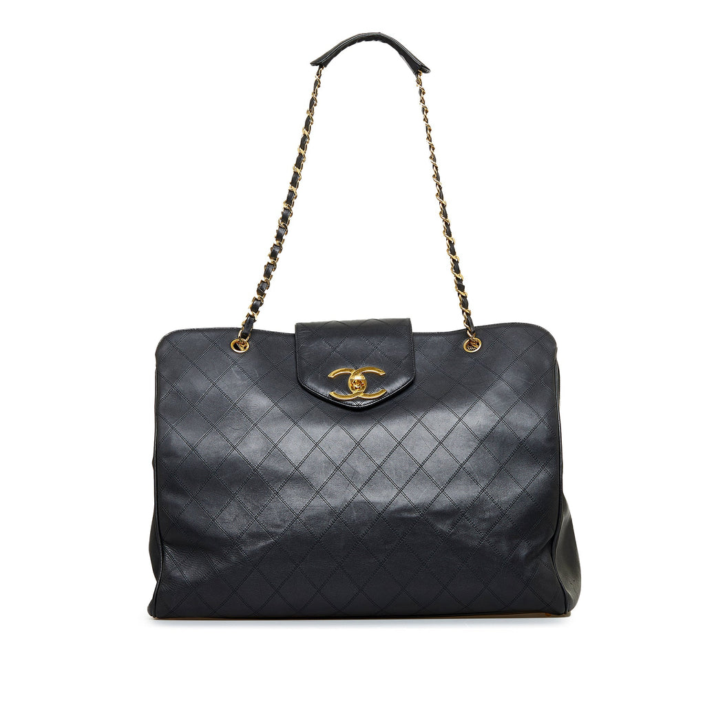 Chanel Supermodel Weekender Jumbo XL Black Lambskin Gold