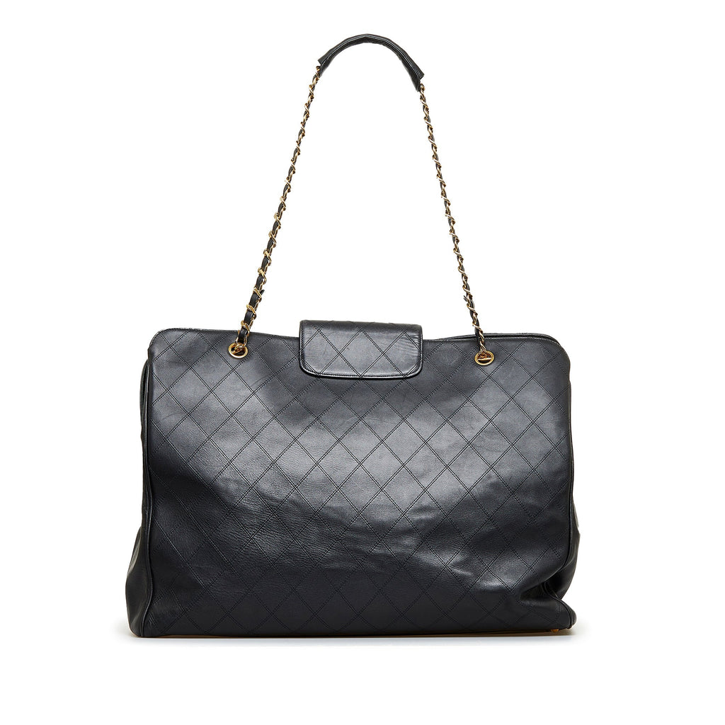 Chanel Supermodel Weekender Jumbo XL Black Lambskin Gold