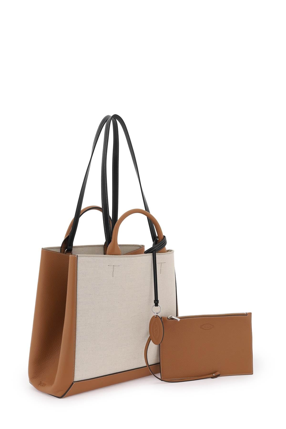 Tod's Canvas & Leather Tote Bag Women