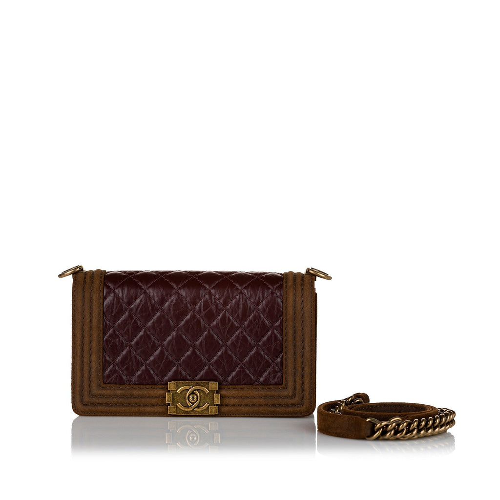 Chanel Boy Flap Brown Lambskin Gold