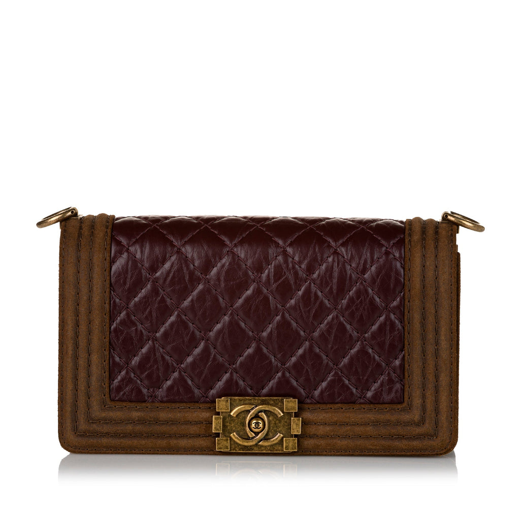 Chanel Boy Flap Brown Lambskin Gold