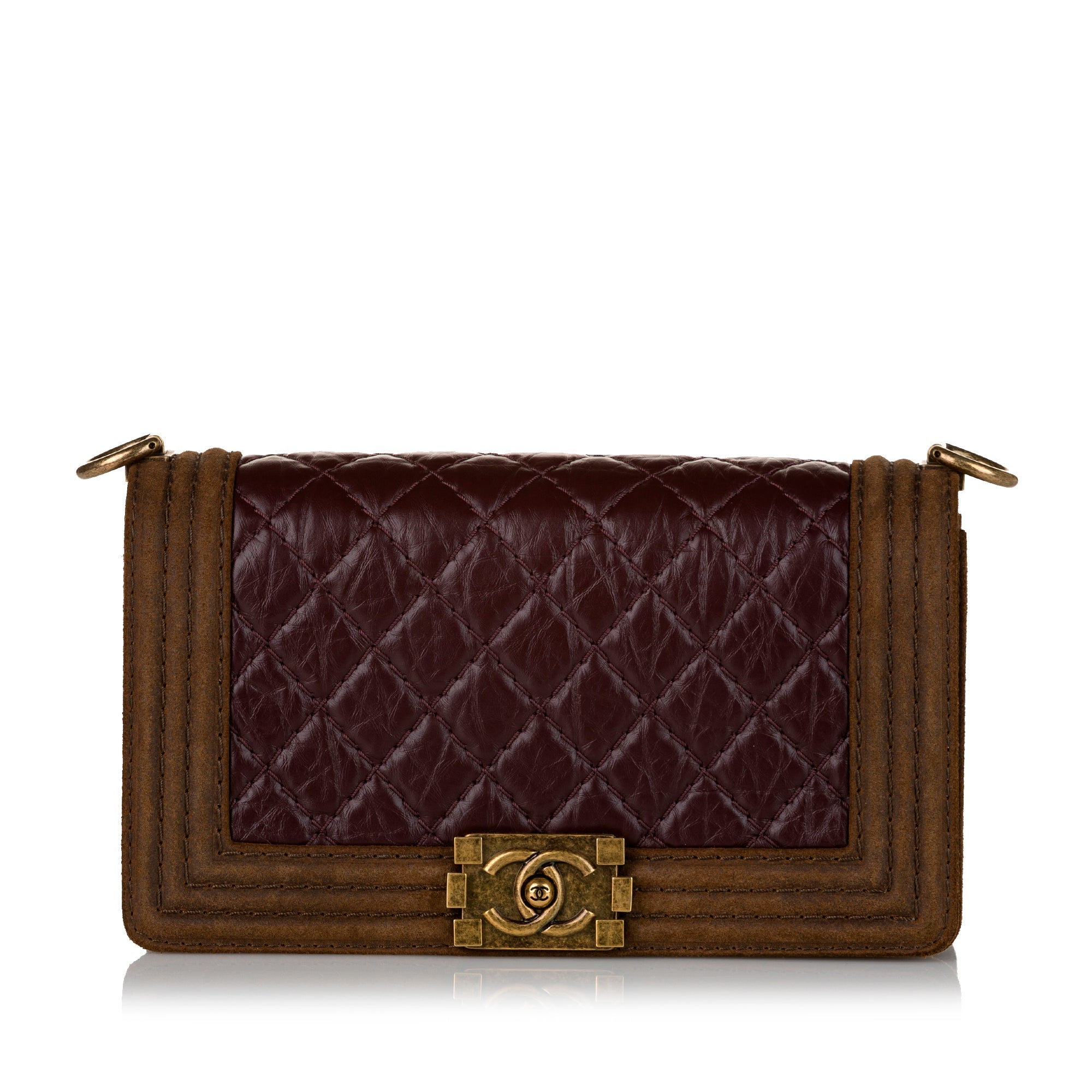 Chanel Boy Flap Brown Lambskin Gold