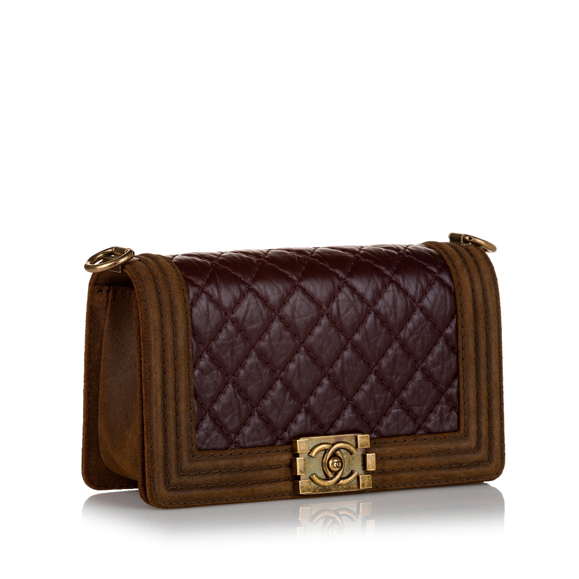 Chanel Boy Flap Brown Lambskin Gold
