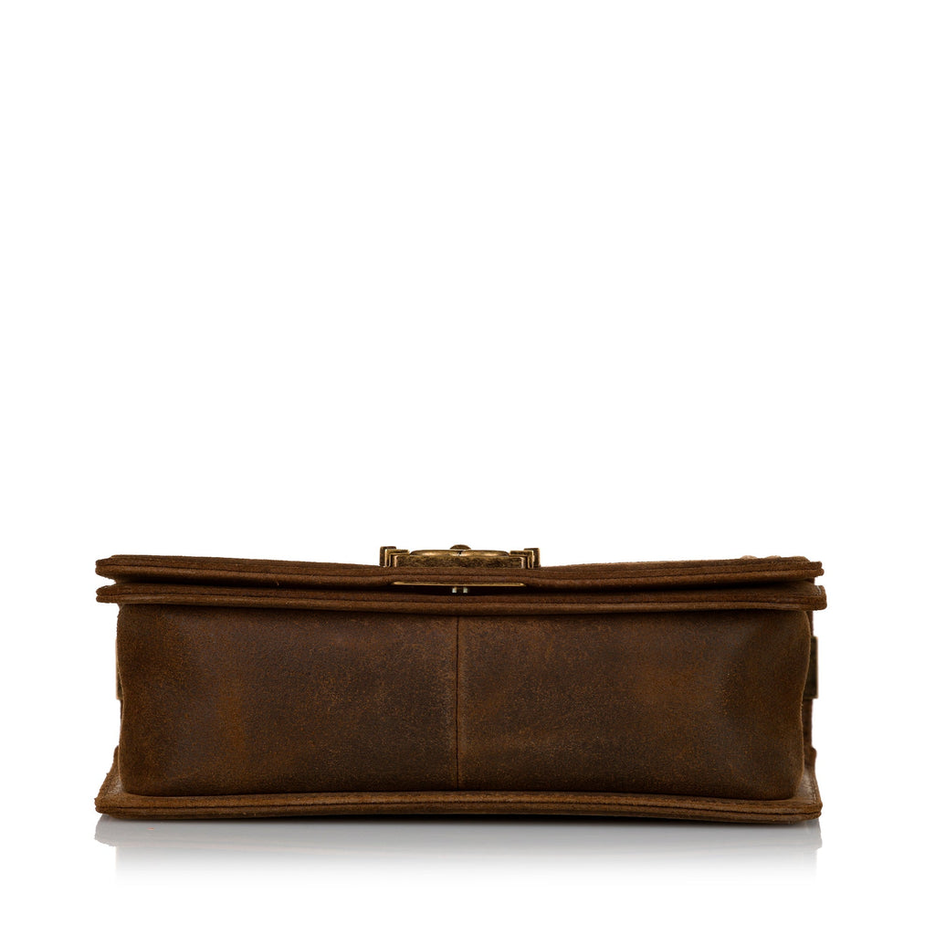 Chanel Boy Flap Brown Lambskin Gold
