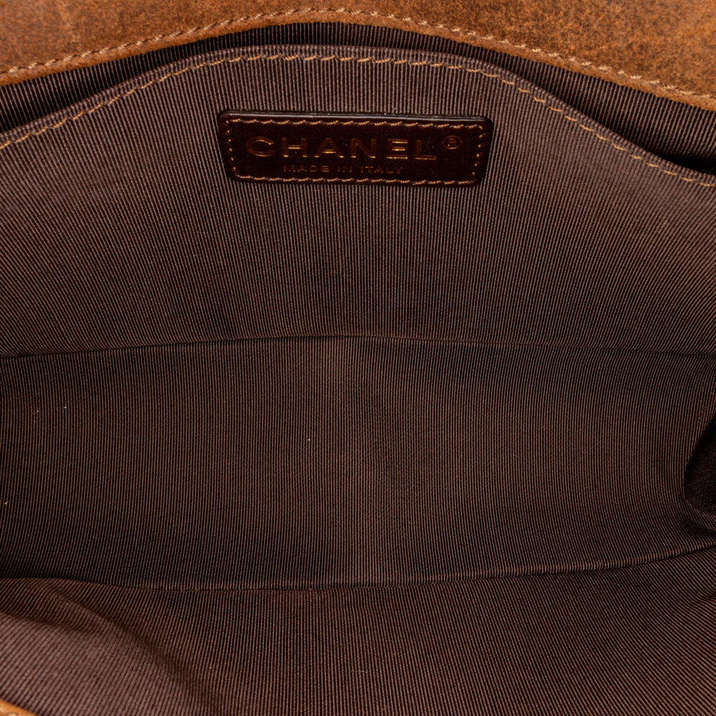 Chanel Boy Flap Brown Lambskin Gold
