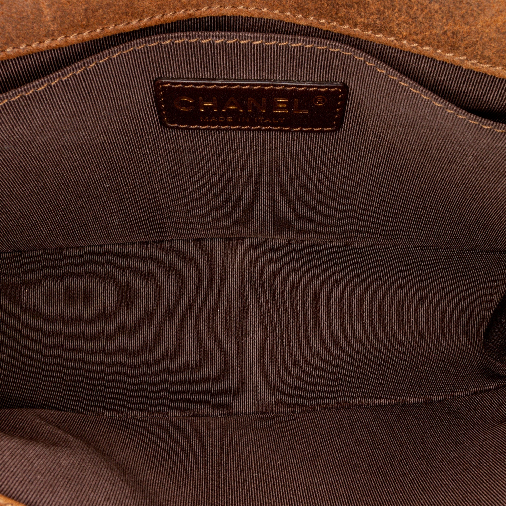 Chanel Boy Flap Brown Lambskin Gold