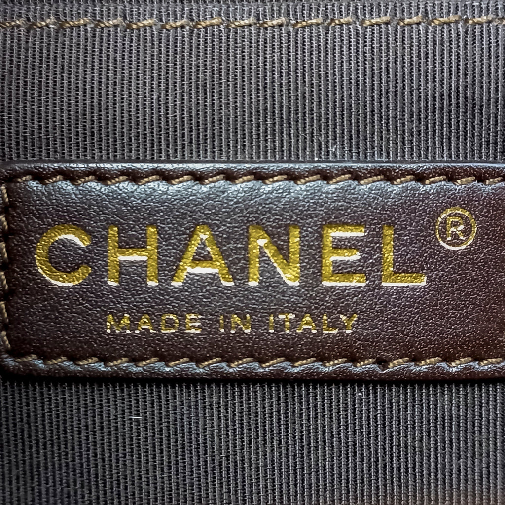 Chanel Boy Flap Brown Lambskin Gold
