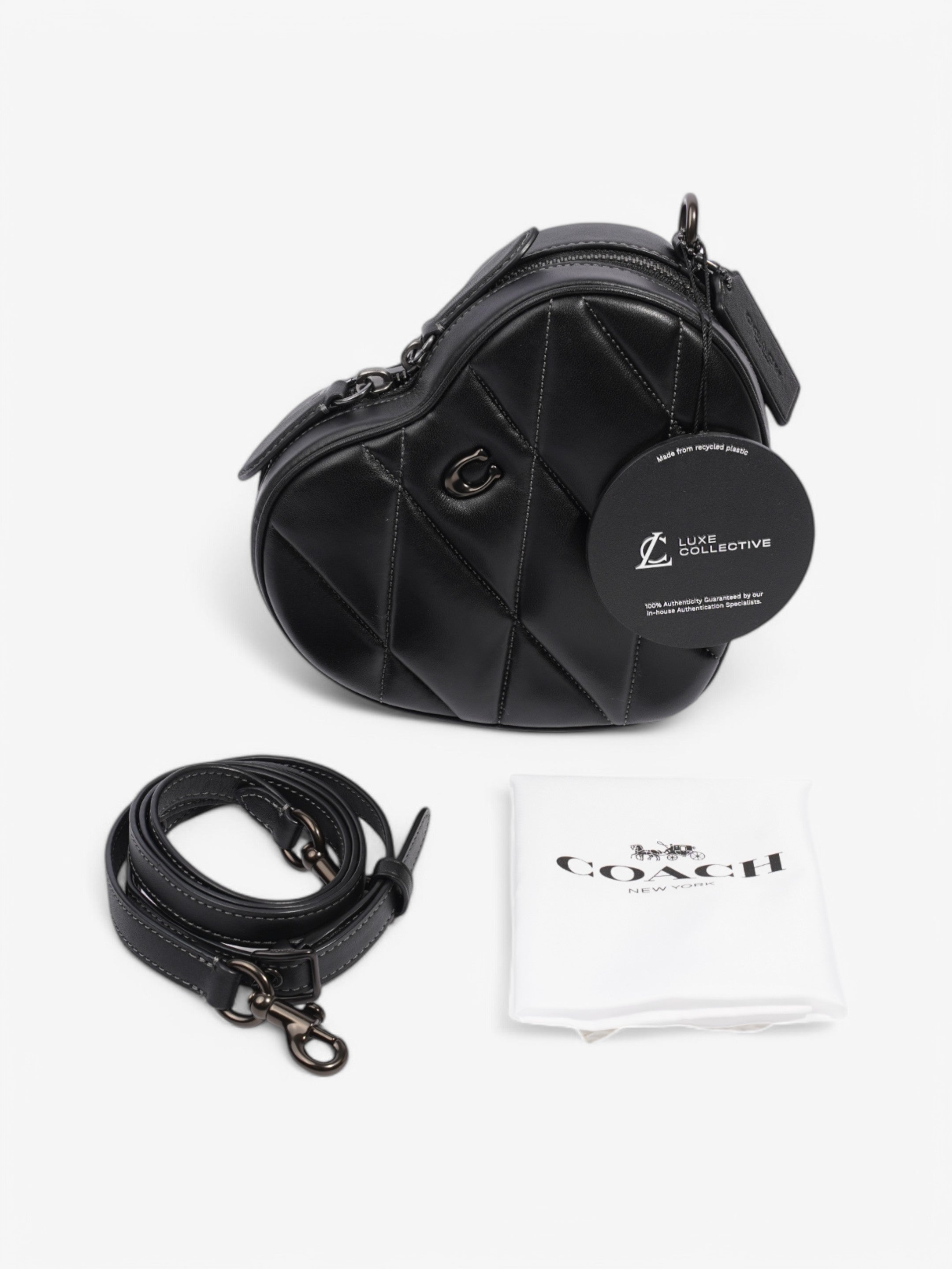 Coach Coach Quilted Heart Bag - Black