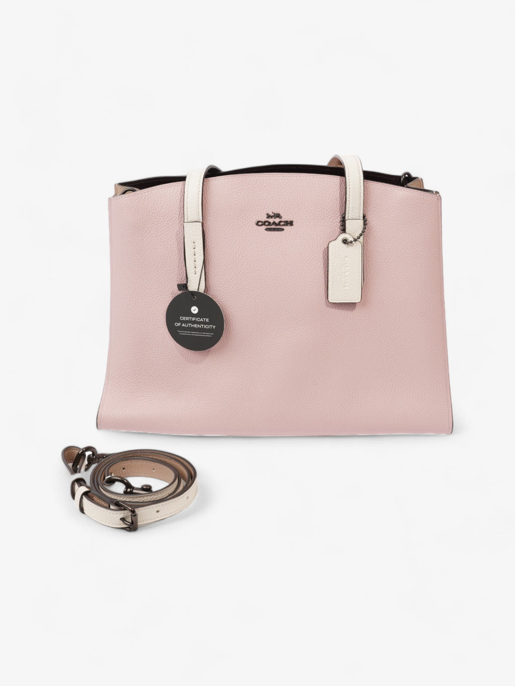 Coach Charlie Carryall Pink / White Leather