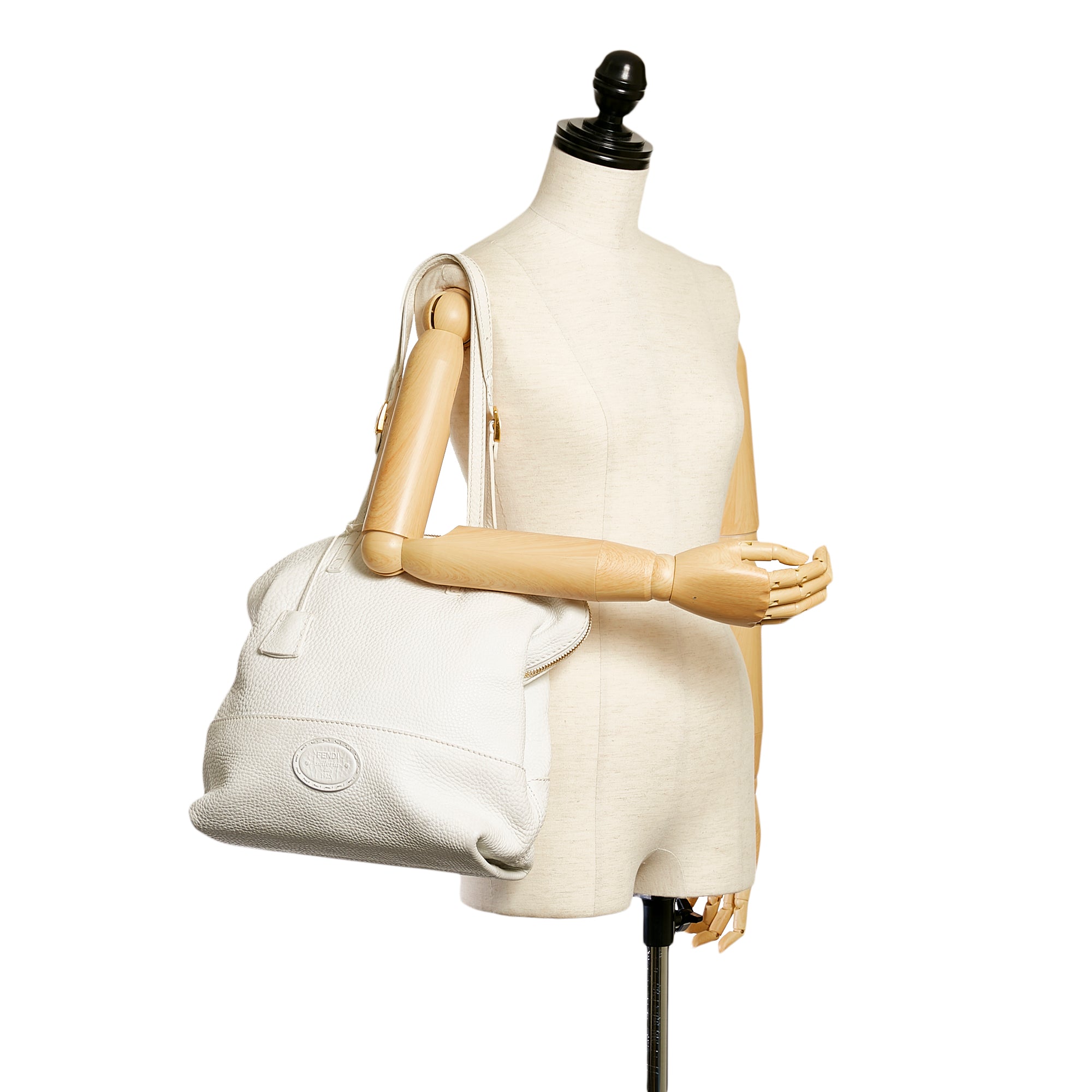 Fendi Selleria 2Bag White Leather