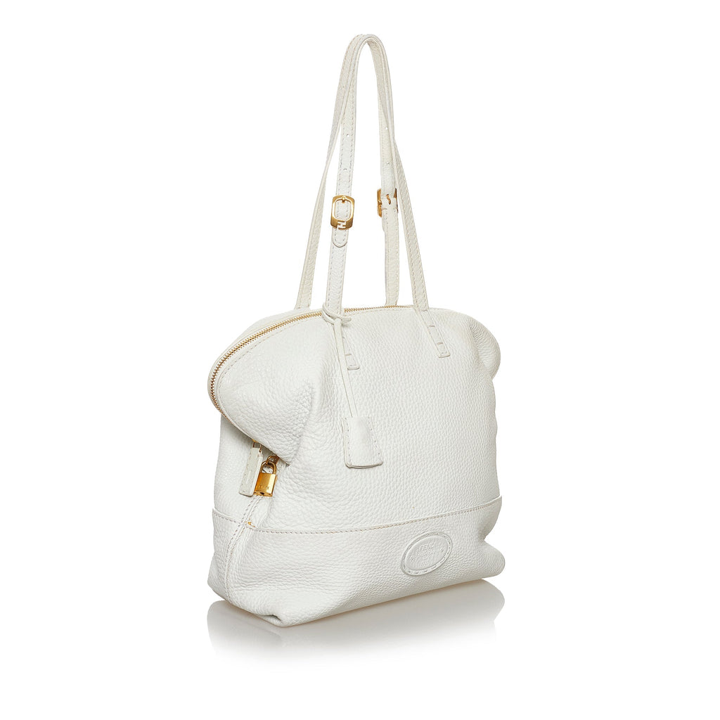 Fendi Selleria 2Bag White Leather