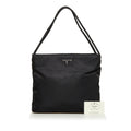 Prada Tessuto Shoulder Bag Black Nylon Canvas