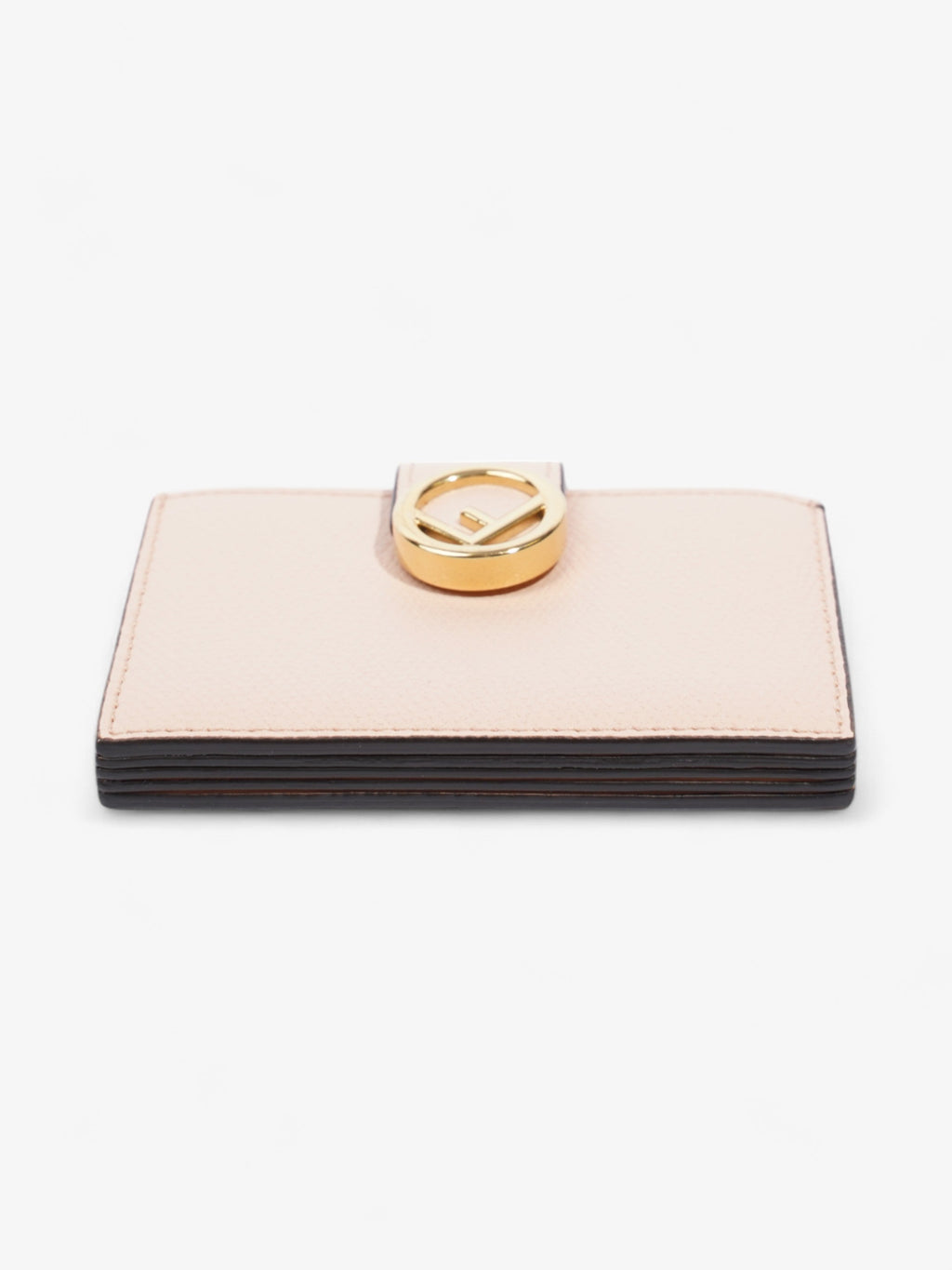Fendi F is Fendi Card Holder Light Pink / Gold Leather