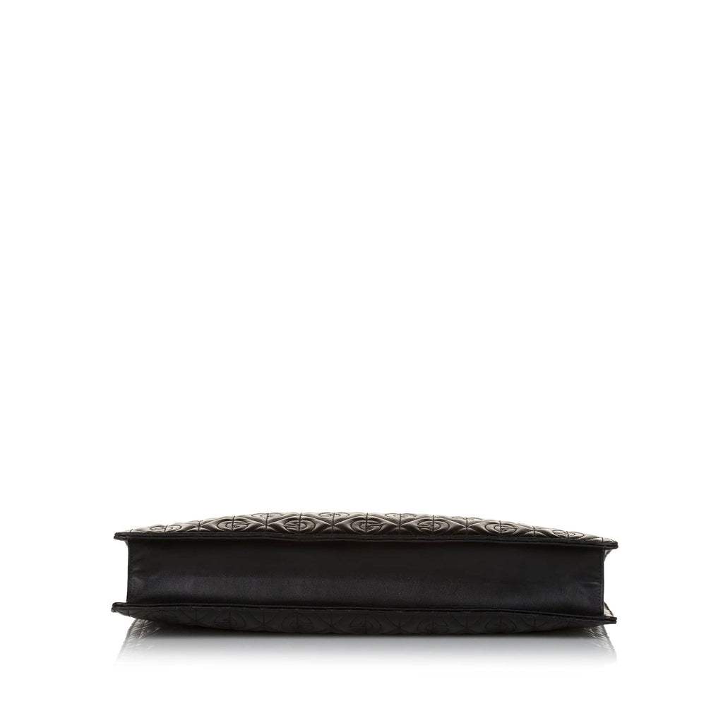 Gucci Morpheus Handbag Black Embroidered Leather
