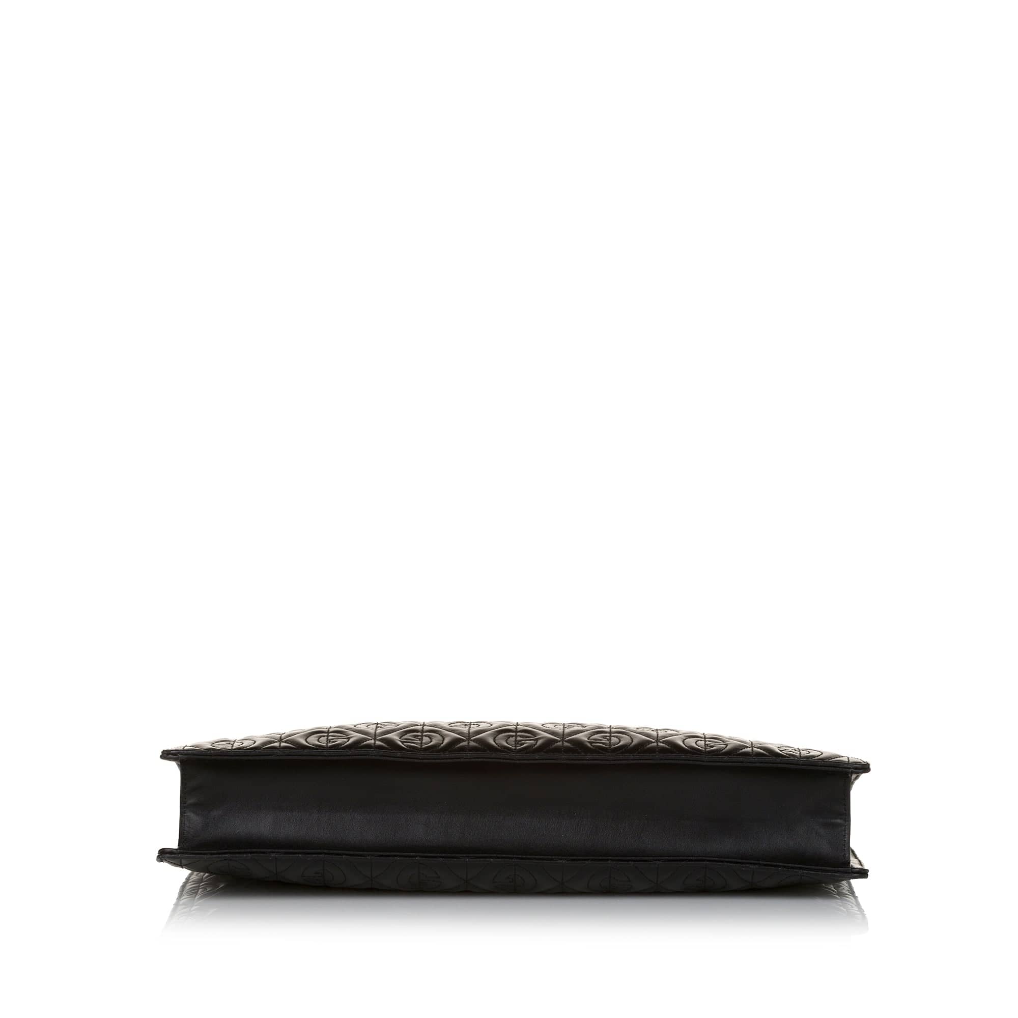 Gucci Morpheus Handbag Black Embroidered Leather