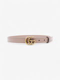 Gucci GG Marmont Thin Belt Dusty Pink / Gold Leather 70cm / 28"