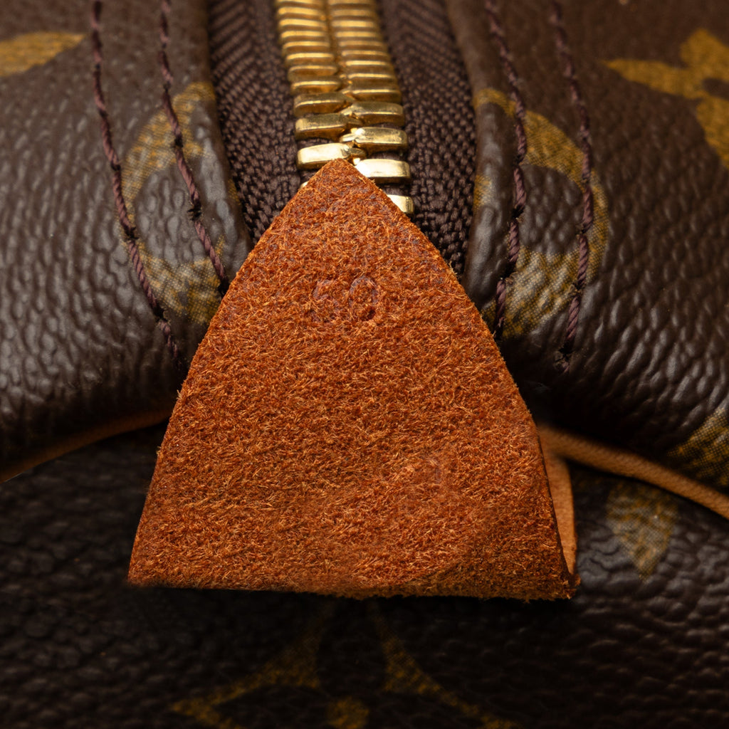 Brown Louis Vuitton Monogram Keepall 50 Travel Bag