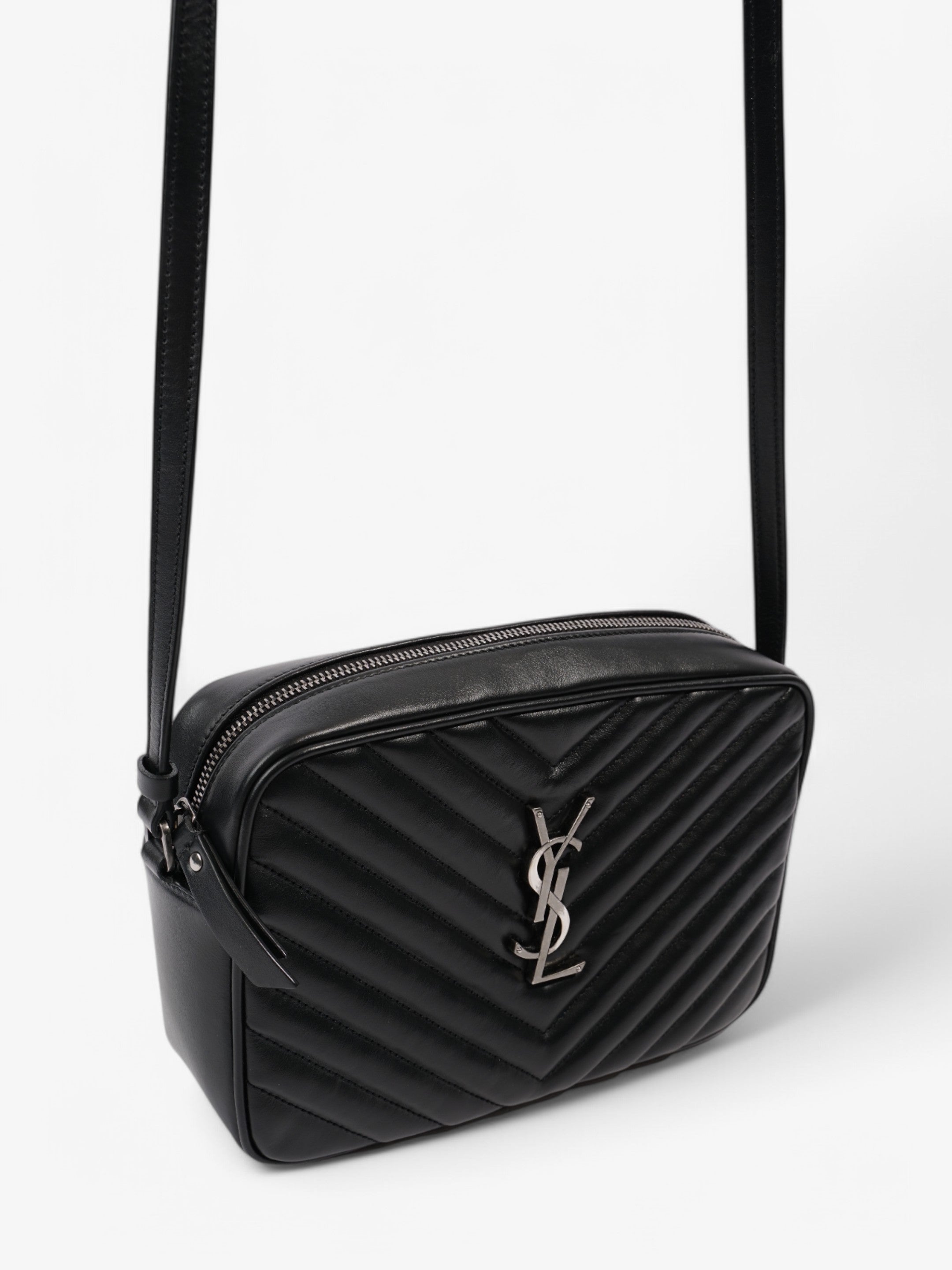 Saint Laurent Lou Camera Bag Black Calfskin Leather