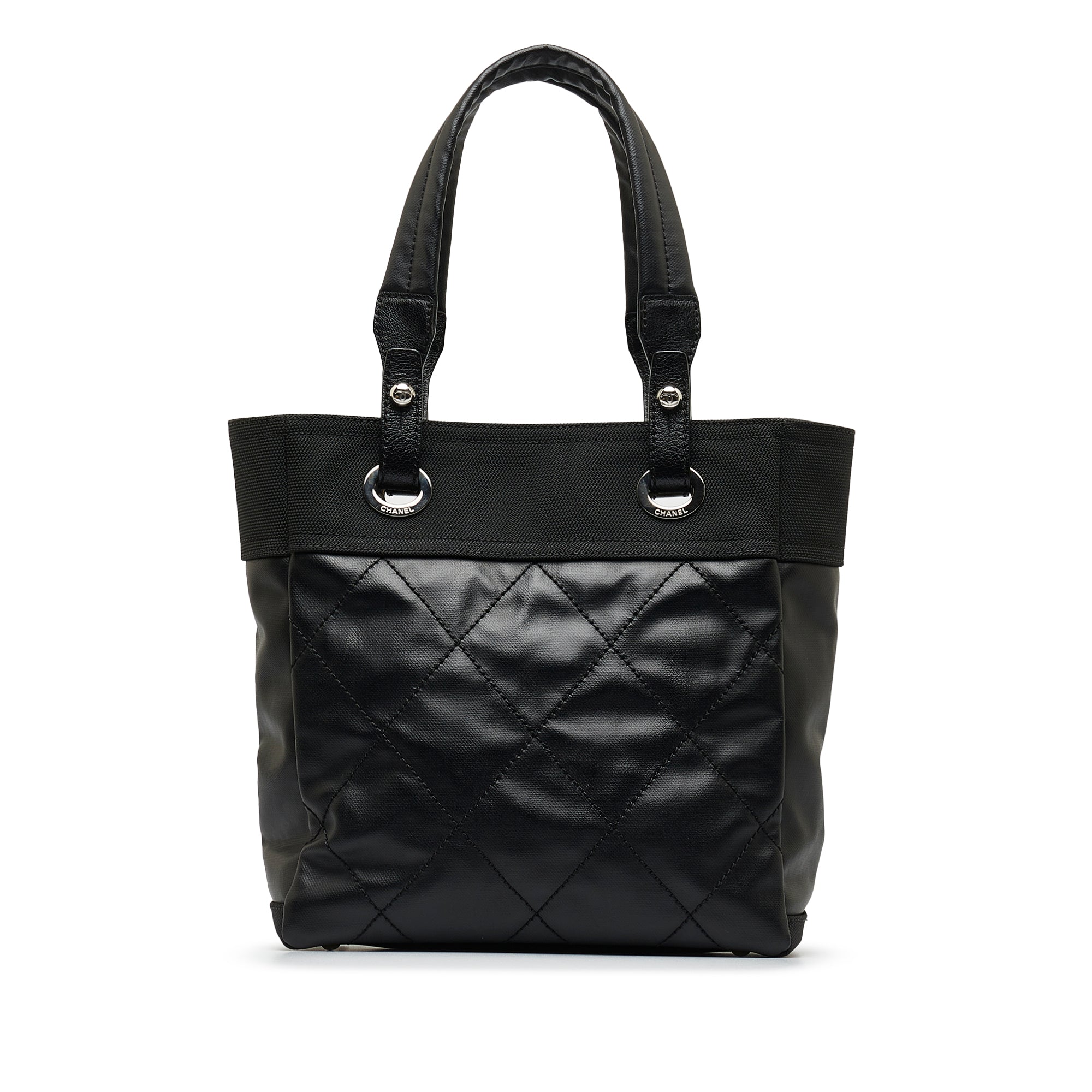 Black Chanel Paris Biarritz PM Tote