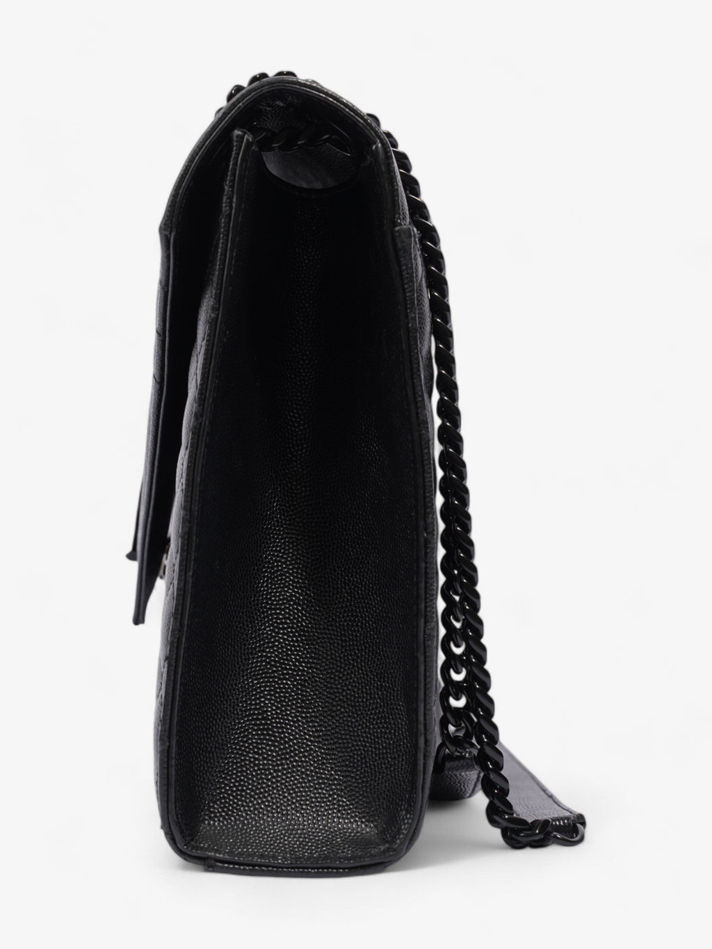 Saint Laurent Envelope Black Grained Leather Large